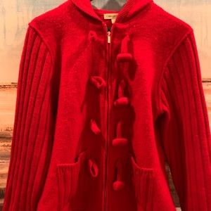 Super warm 100% Wool Sweater in EUC. Brilliant Red